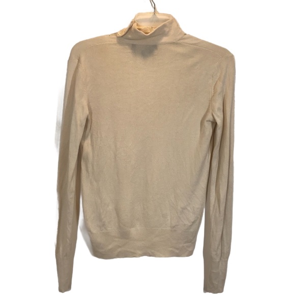 Theory Silk Cashmere Nylon blend Sweater with attached Choker V Neck - Picture 2 of 7